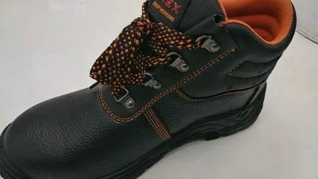 Sbp/S1/S3 Рабочая мужская защита Стальной носок Межподошва Кожаная промышленная безопасная рабочая обувь